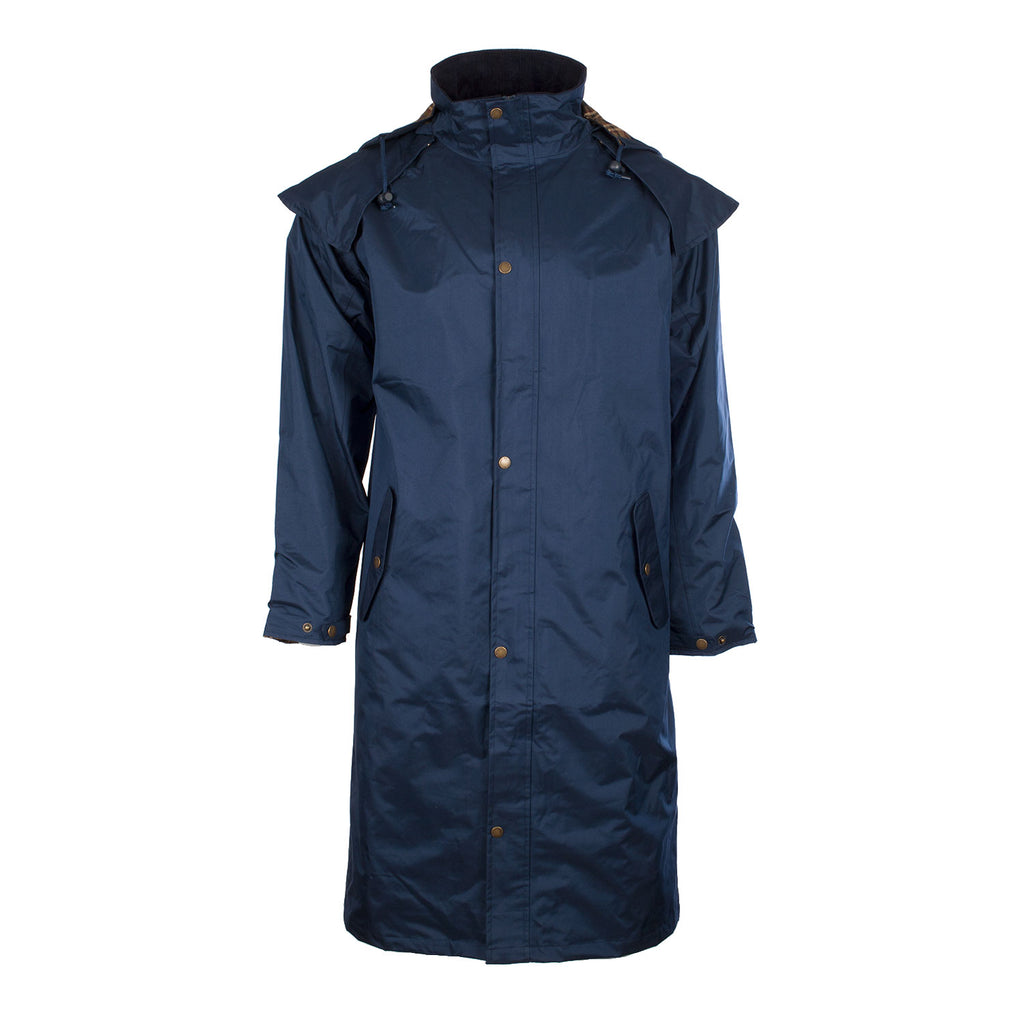 Men's Stockman Long Waterproof Coat Deep Night