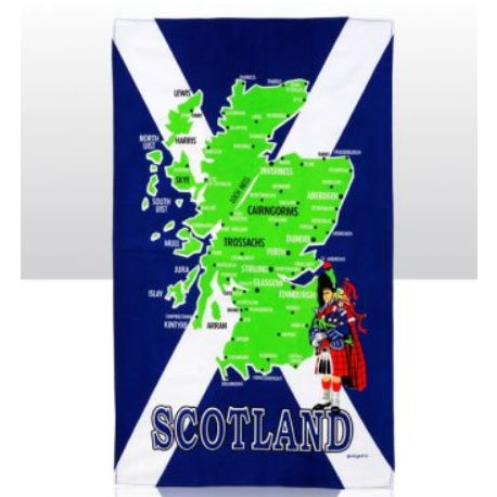 Scotland Map Tea Towel