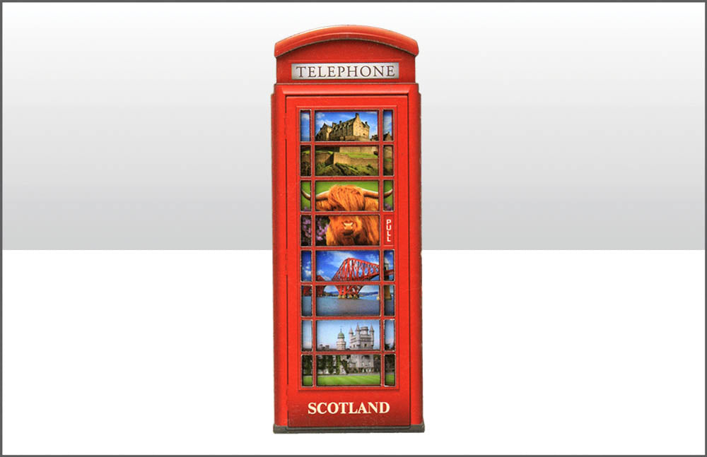 Scotland Telephone Box Wood Magnet