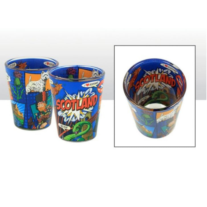 Scotland Pop Art Shot Glass