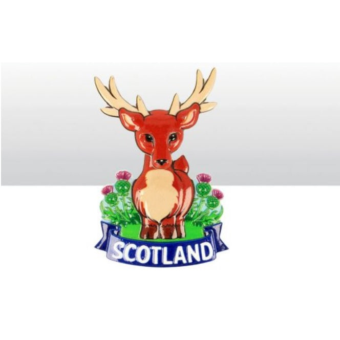 Scotland Stag Springy Printed Magnet