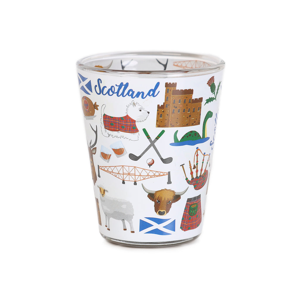 Scotland Icons Shot Glass Inside/Outside