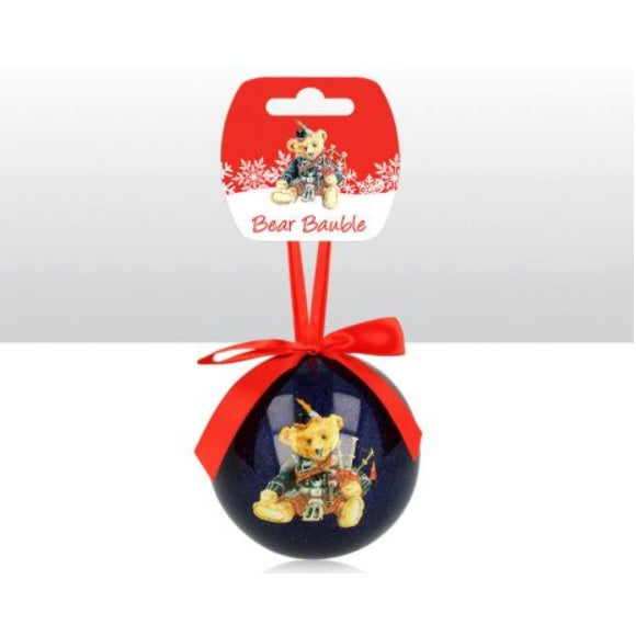 Scotland Christmas Piper Glitter Bauble