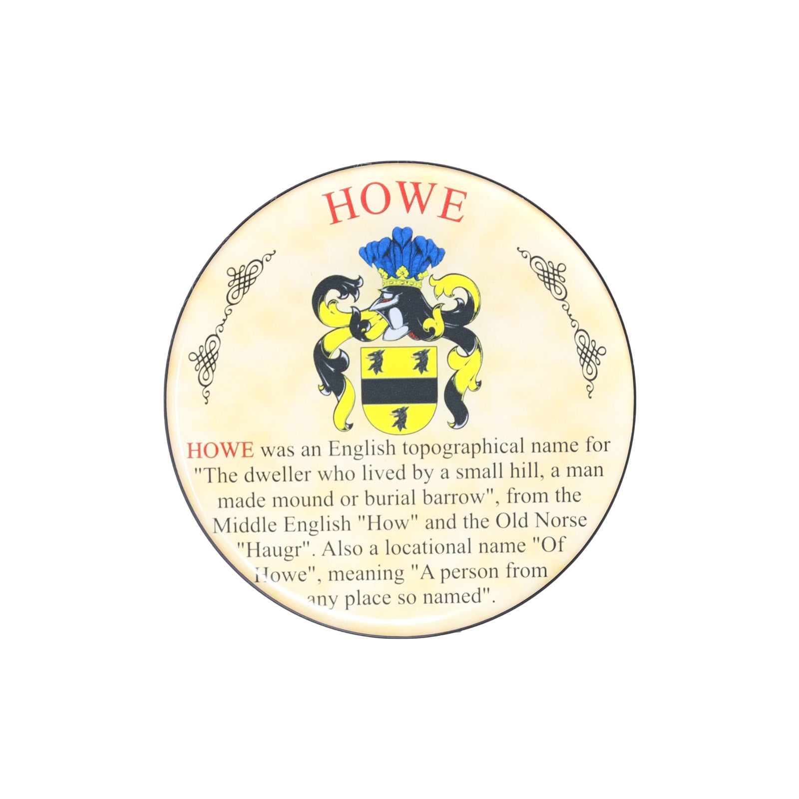Heraldic Coaster Howe – Heritage of Edinburgh