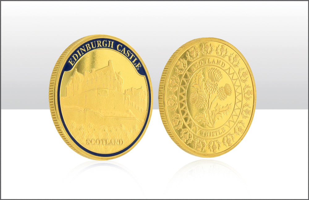 Edinburgh Castle 40Mm Gold Coin