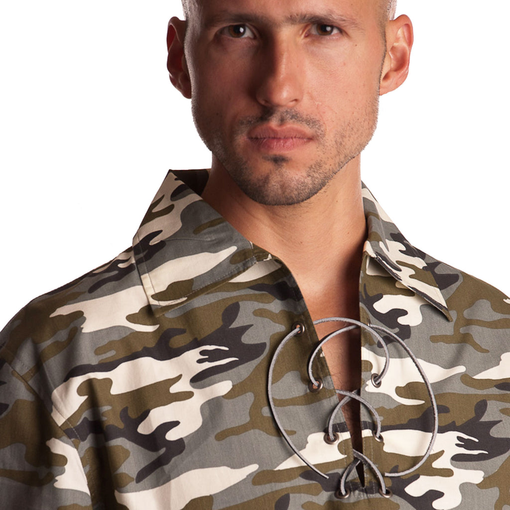 Gents Deluxe Ghillie Shirt Grey Camo