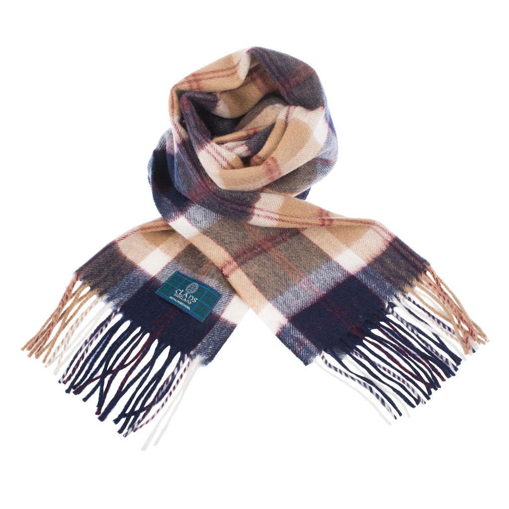 Lambswool Scottish Tartan Clan Scarf  Bannockbane Navy