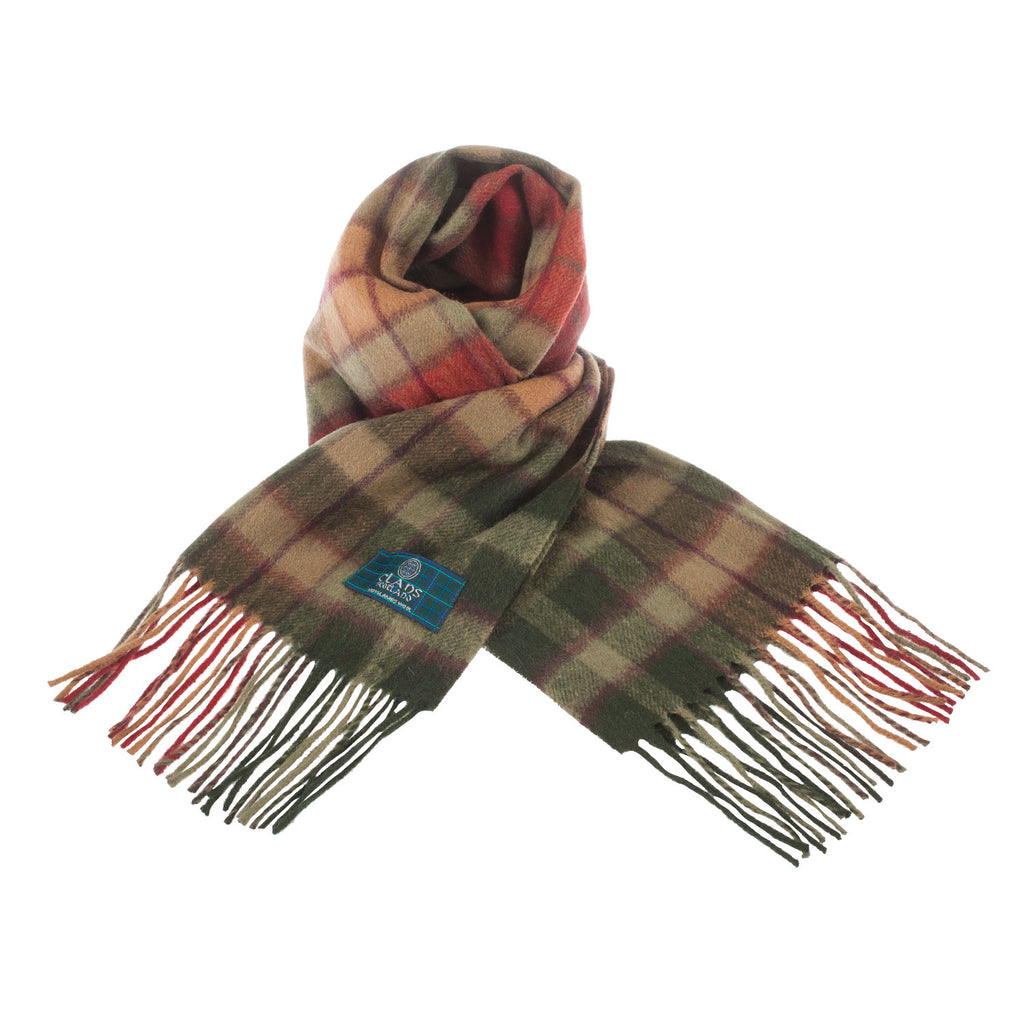 Lambswool Scottish Tartan Clan Scarf  Buchanan Autumn