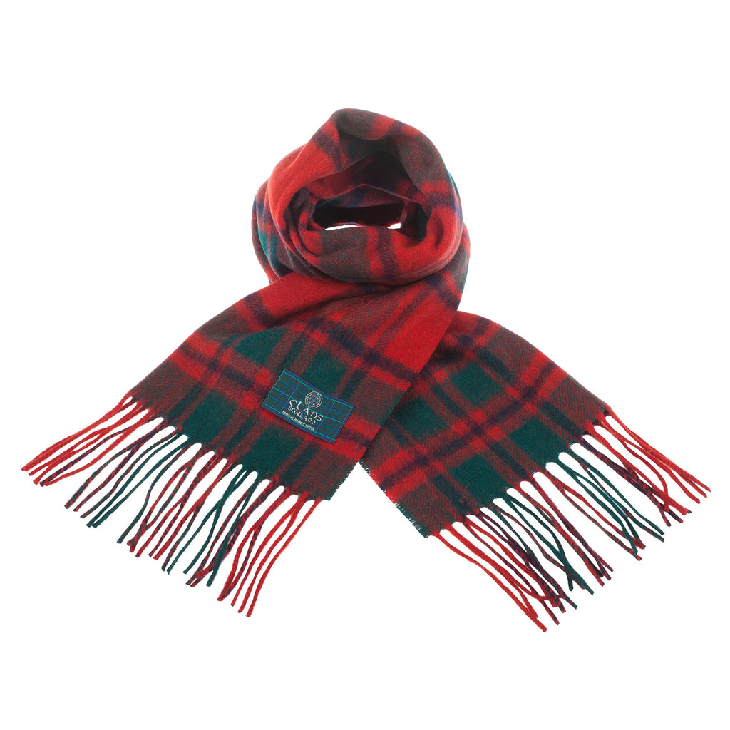 Lambswool Scottish Tartan Clan Scarf  Macintosh Clan