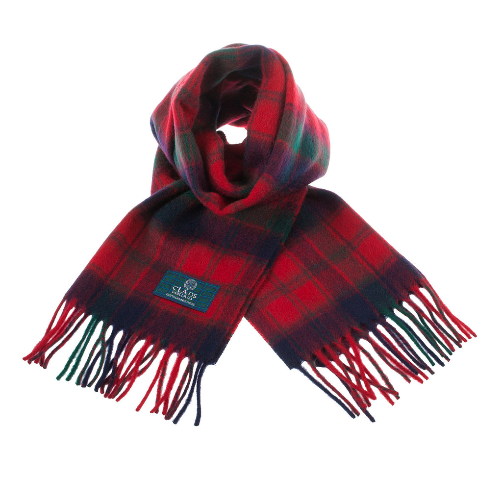 Lambswool Scottish Tartan Clan Scarf  Robertson Red