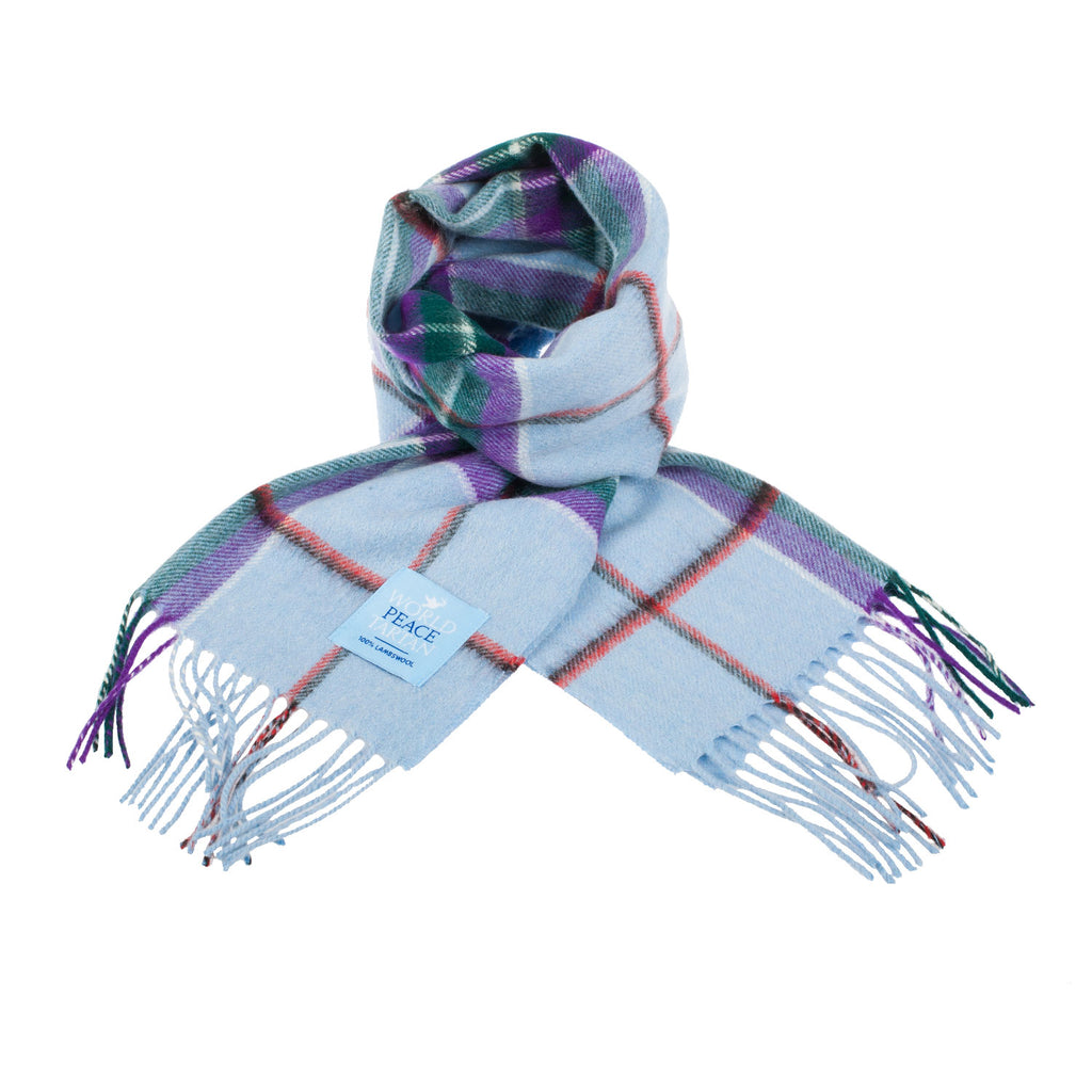 Lambswool Scottish Tartan Clan Scarf  World Peace Tartan