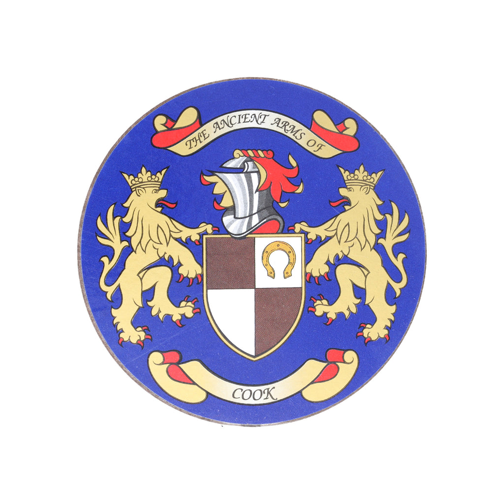Coat Of Arms Coasters Cook