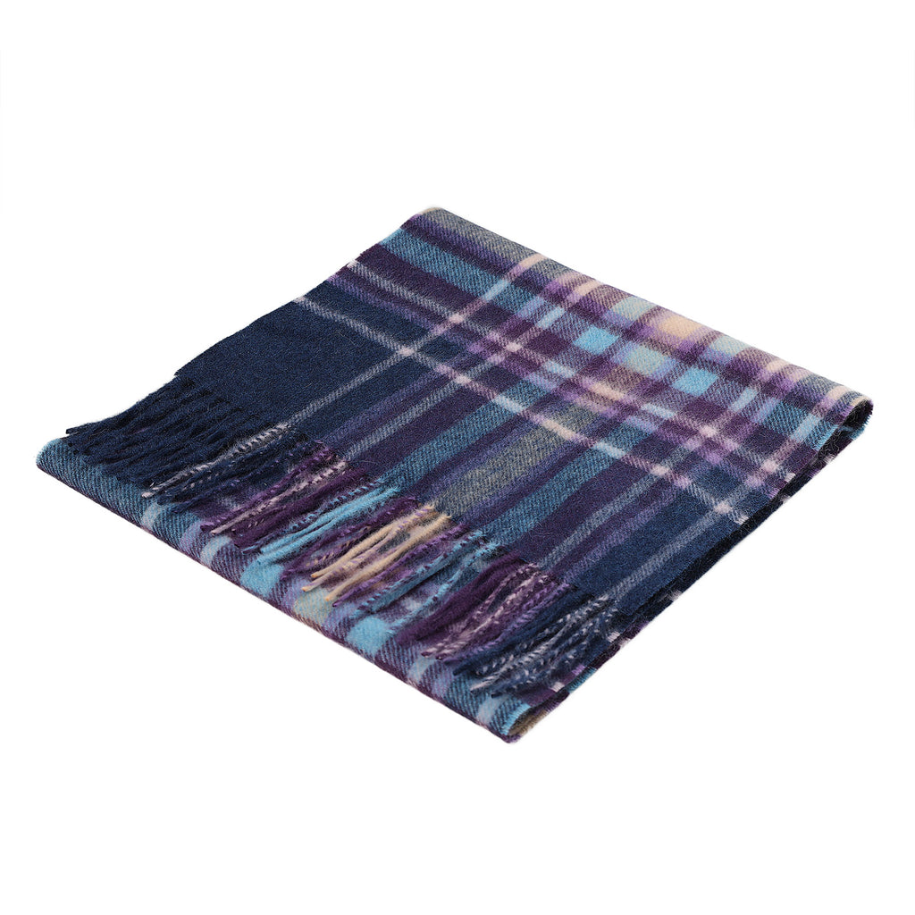 Edinburgh Cashmere Scarf Carnival Check Astral