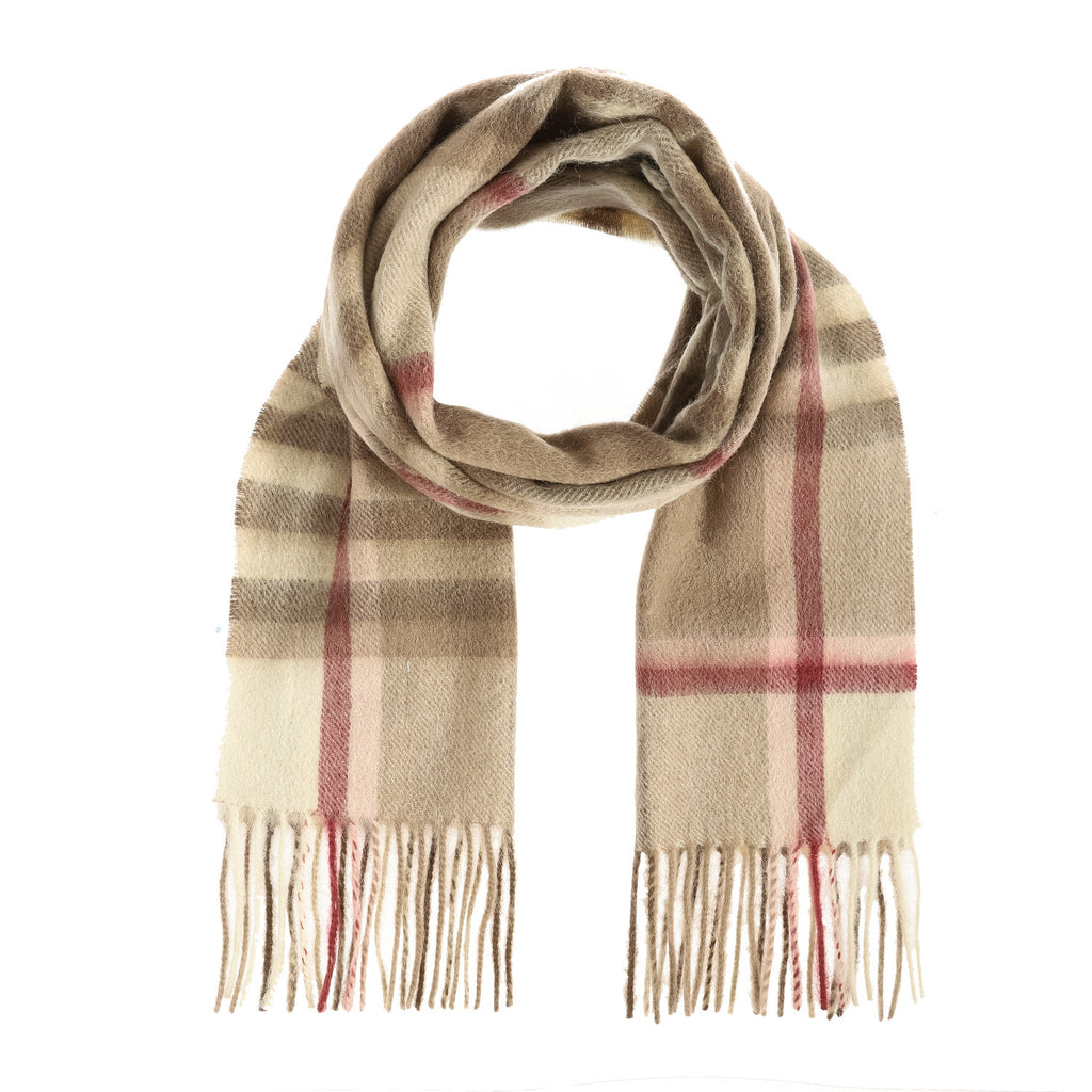 Edinburgh 100% Lambswool Scarf  Chequer Shrimp (24530)