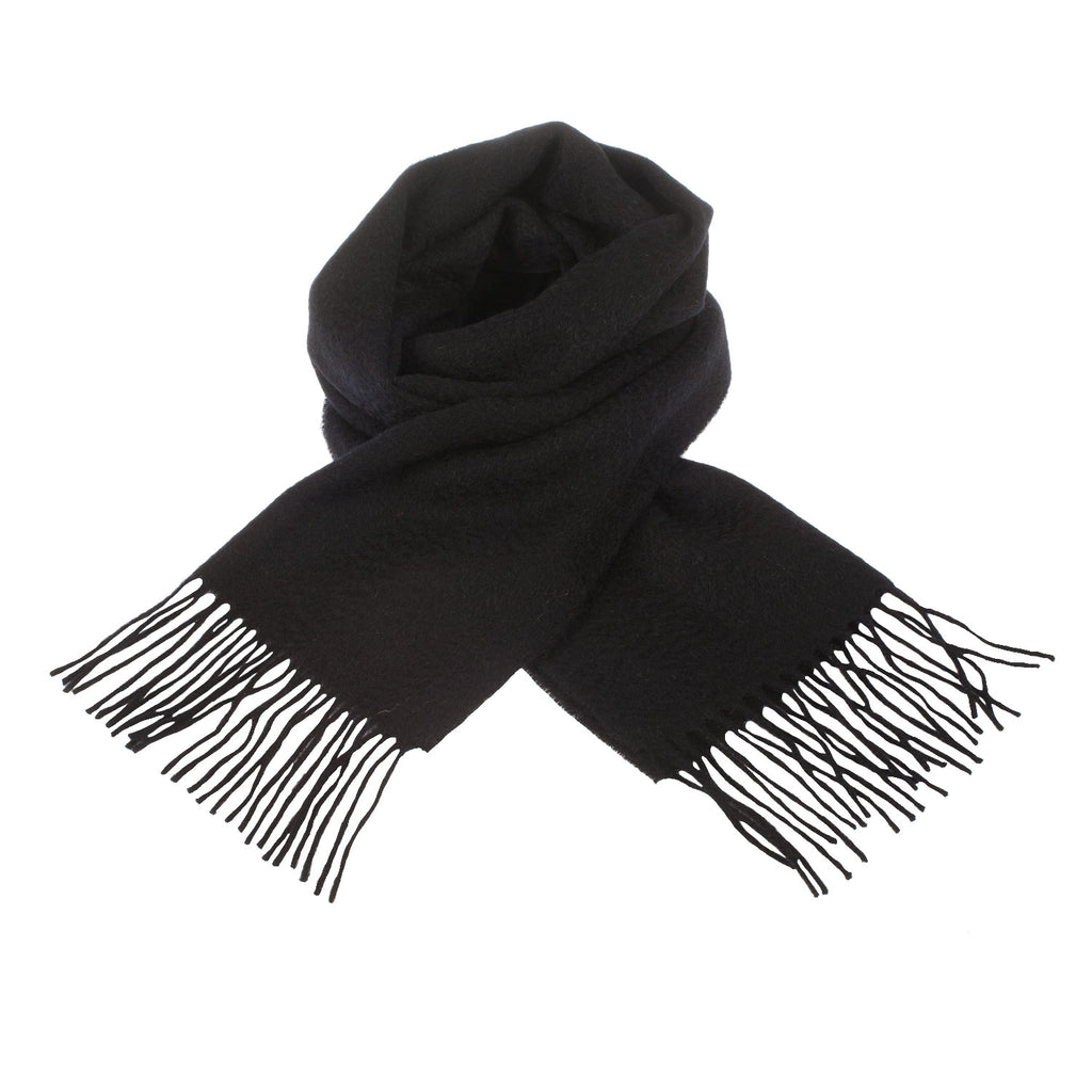 Edinburgh 100% Lambswool Scarf  Black