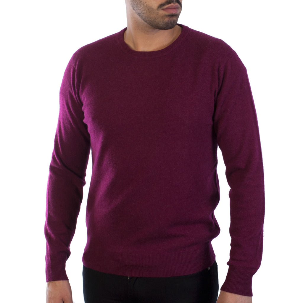 Men's Dunedin Cashmere 100% Cashmere Cr  Boysenberry