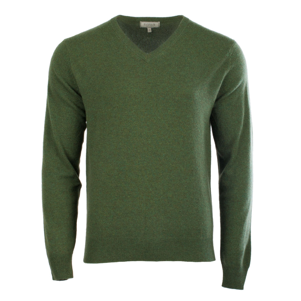 Men's Dunedin Cashmere 100% Cashmere V  Serpentine