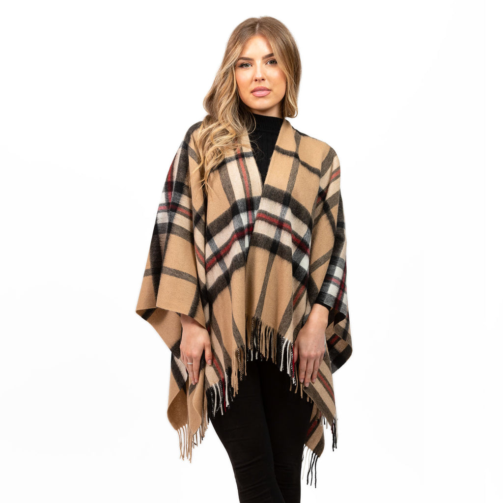 Edinburgh Lambswool Mini Cape  Thomson Camel