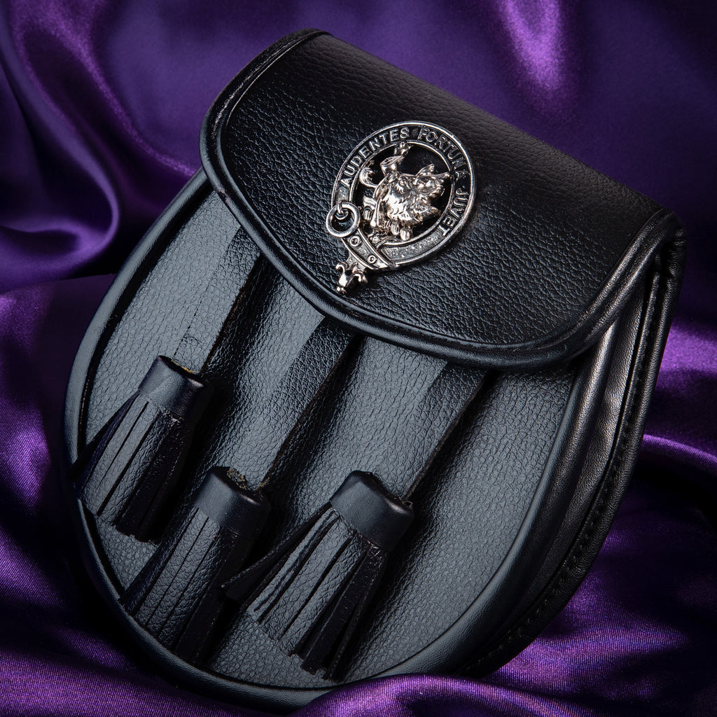 Clan Leather Half Dress Sporran Mackinnon