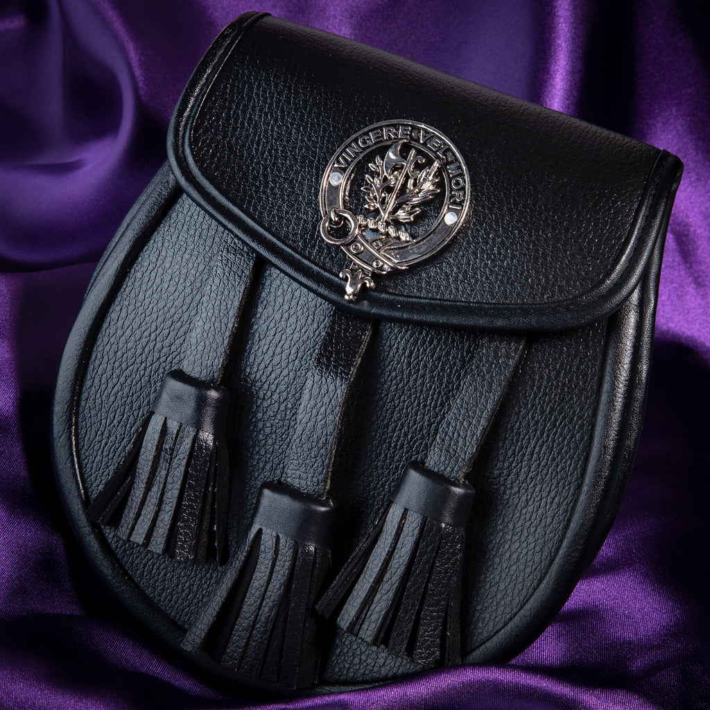 Clan Leather Half Dress Sporran Maclaine