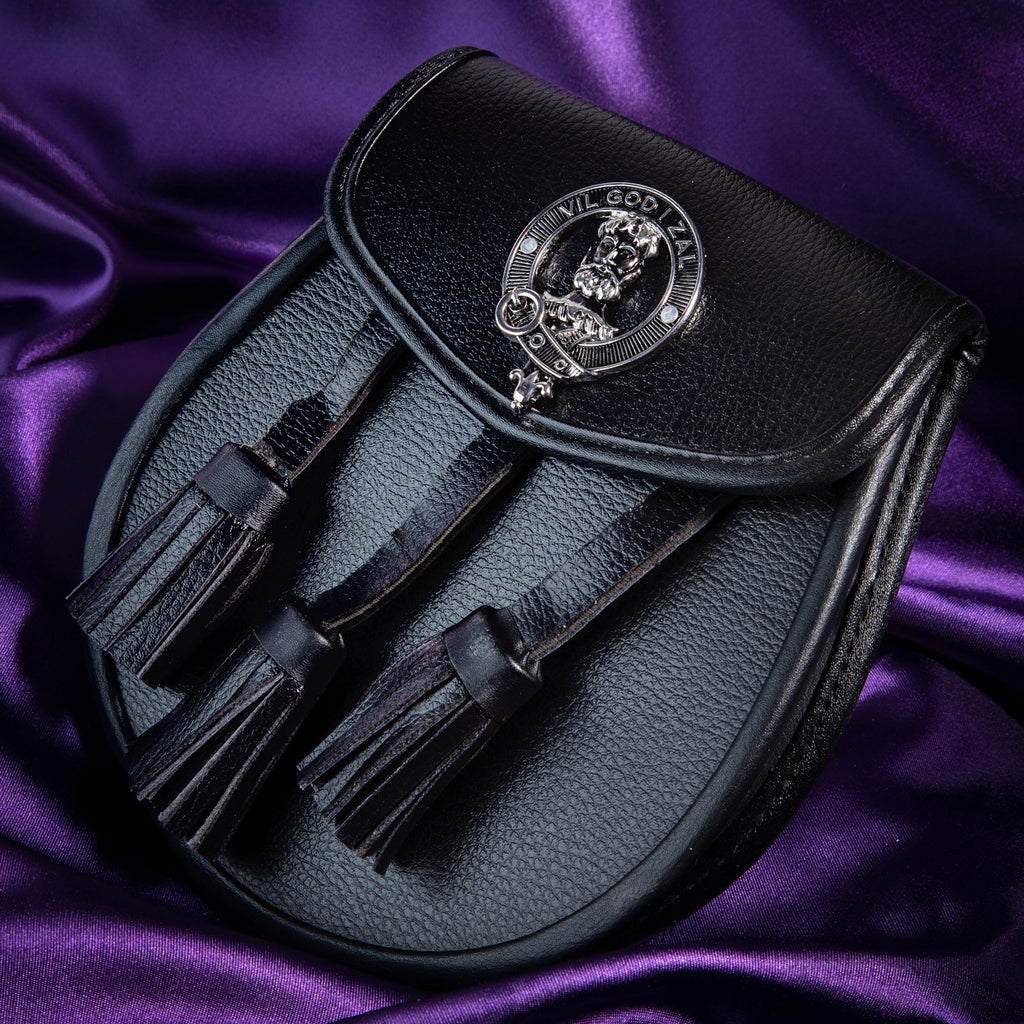 Clan Leather Half Dress Sporran Menzies
