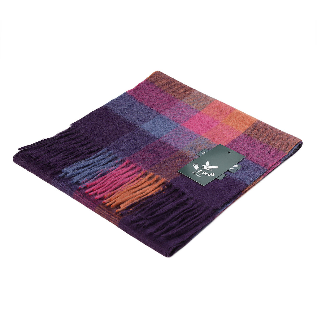 Lyle & Scott 100% Cashmere Scarf  Galaxy Check