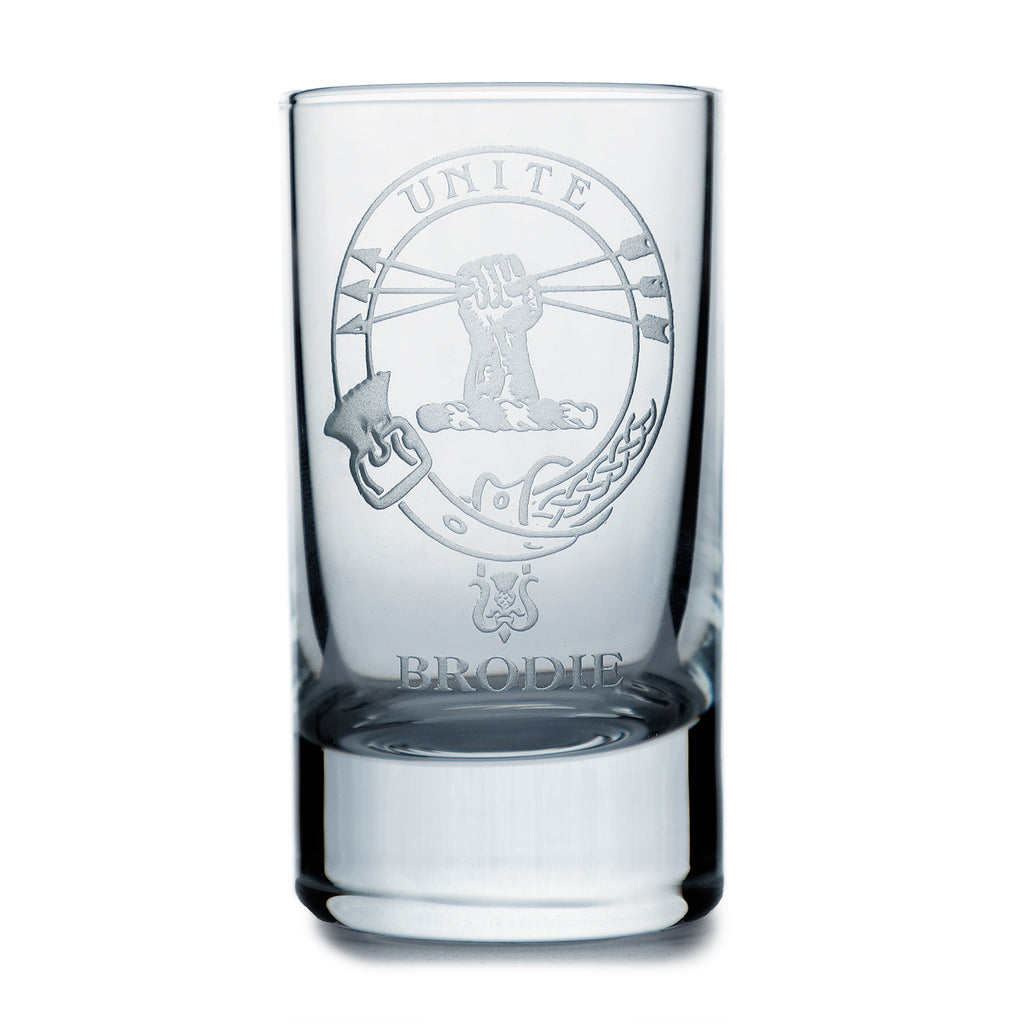 Collins Crystal Clan Shot Glass Brodie