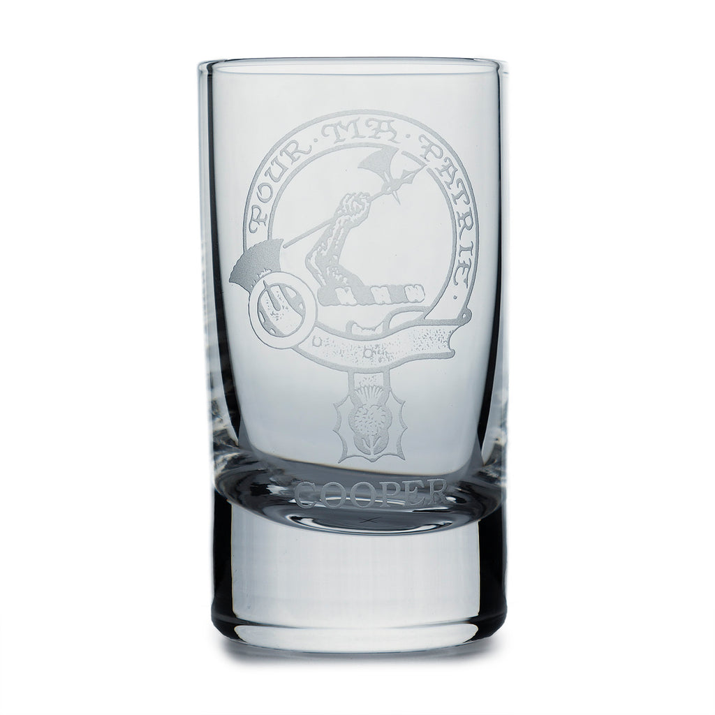 Collins Crystal Clan Shot Glass Cooper