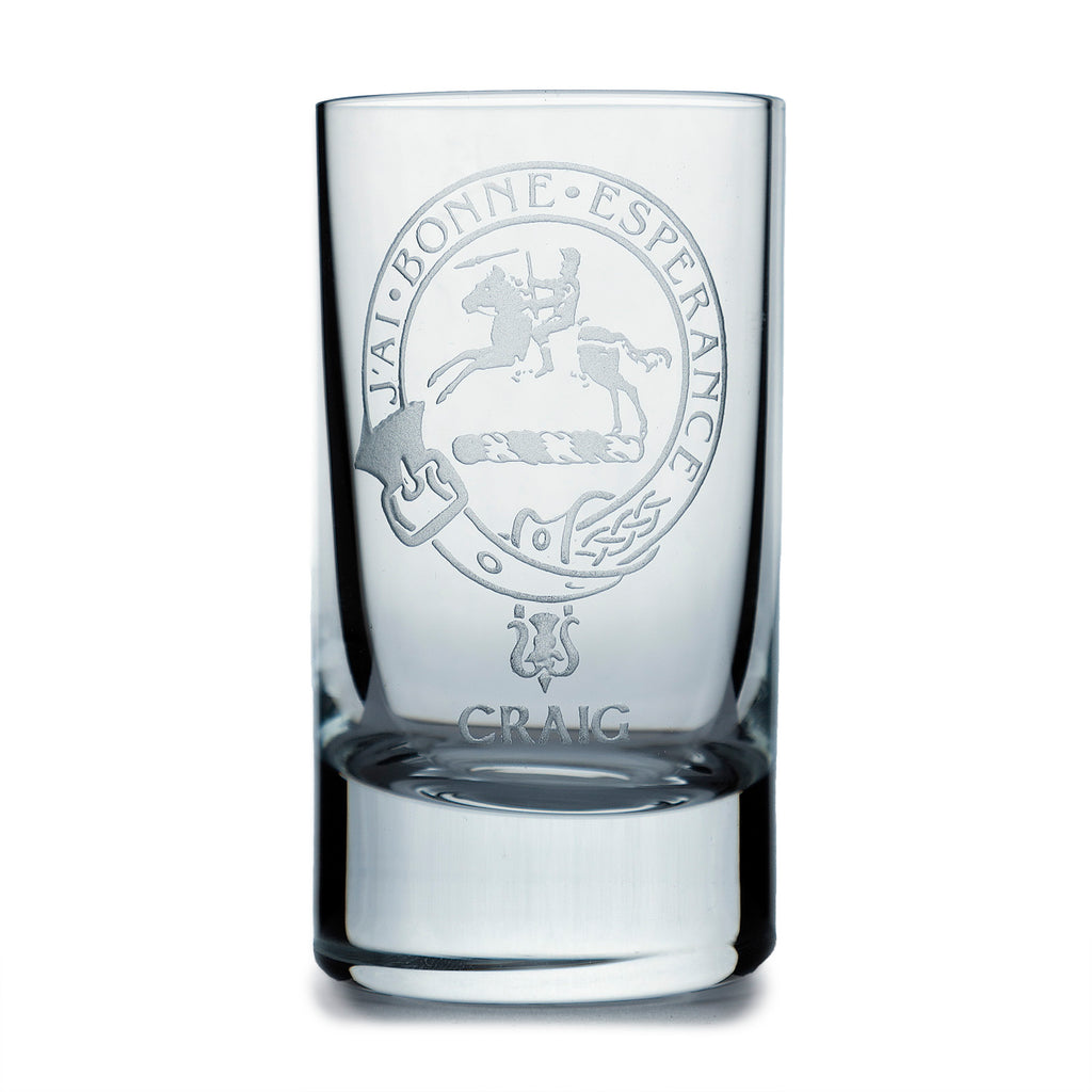 Collins Crystal Clan Shot Glass Craig