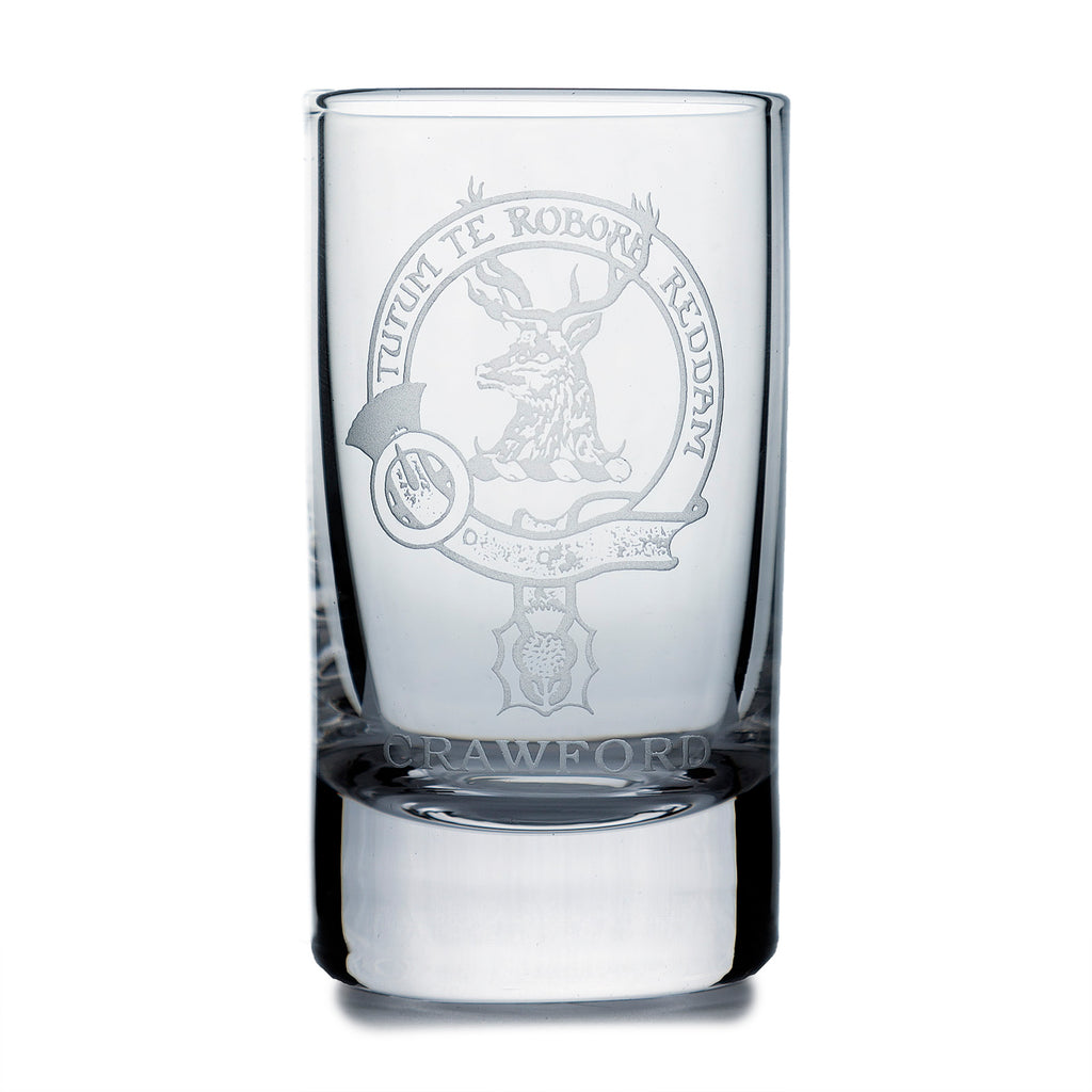 Collins Crystal Clan Shot Glass Crawford