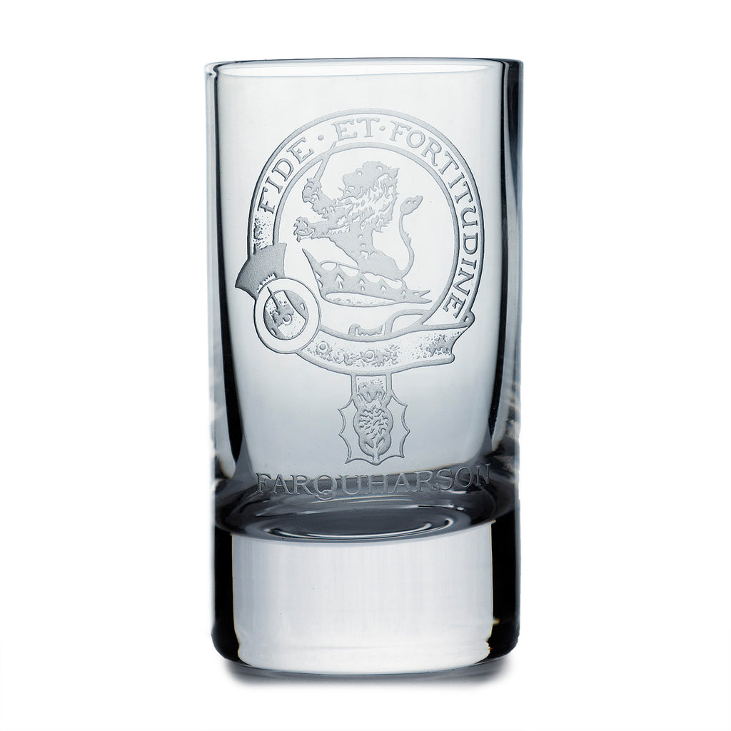 Collins Crystal Clan Shot Glass Farquharson