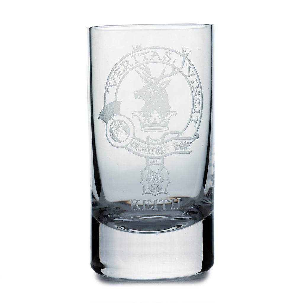 Collins Crystal Clan Shot Glass Keith