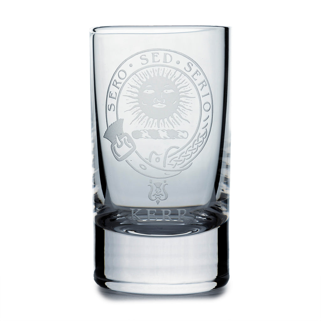 Collins Crystal Clan Shot Glass Kerr