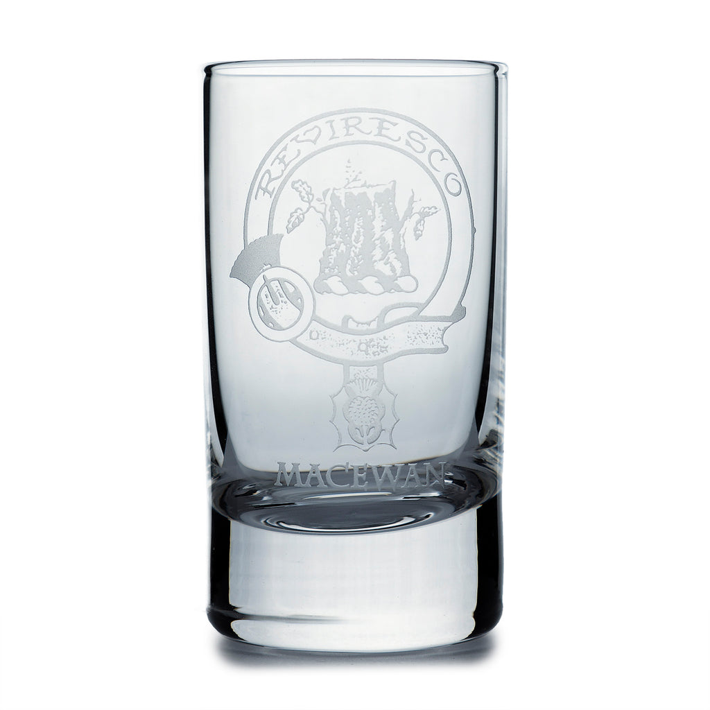 Collins Crystal Clan Shot Glass Macewan