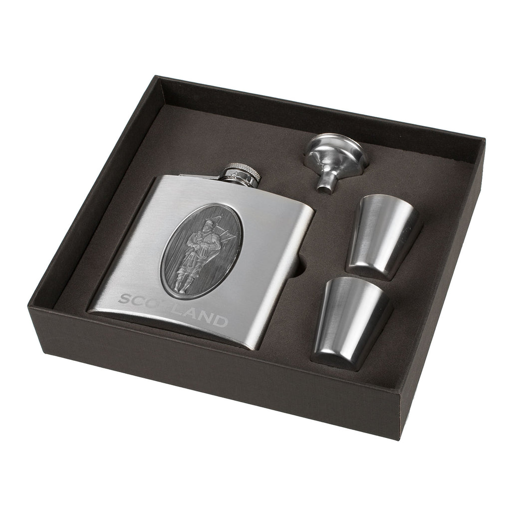 Piper Emblem 6Oz Flask/1Oz Shot Glass