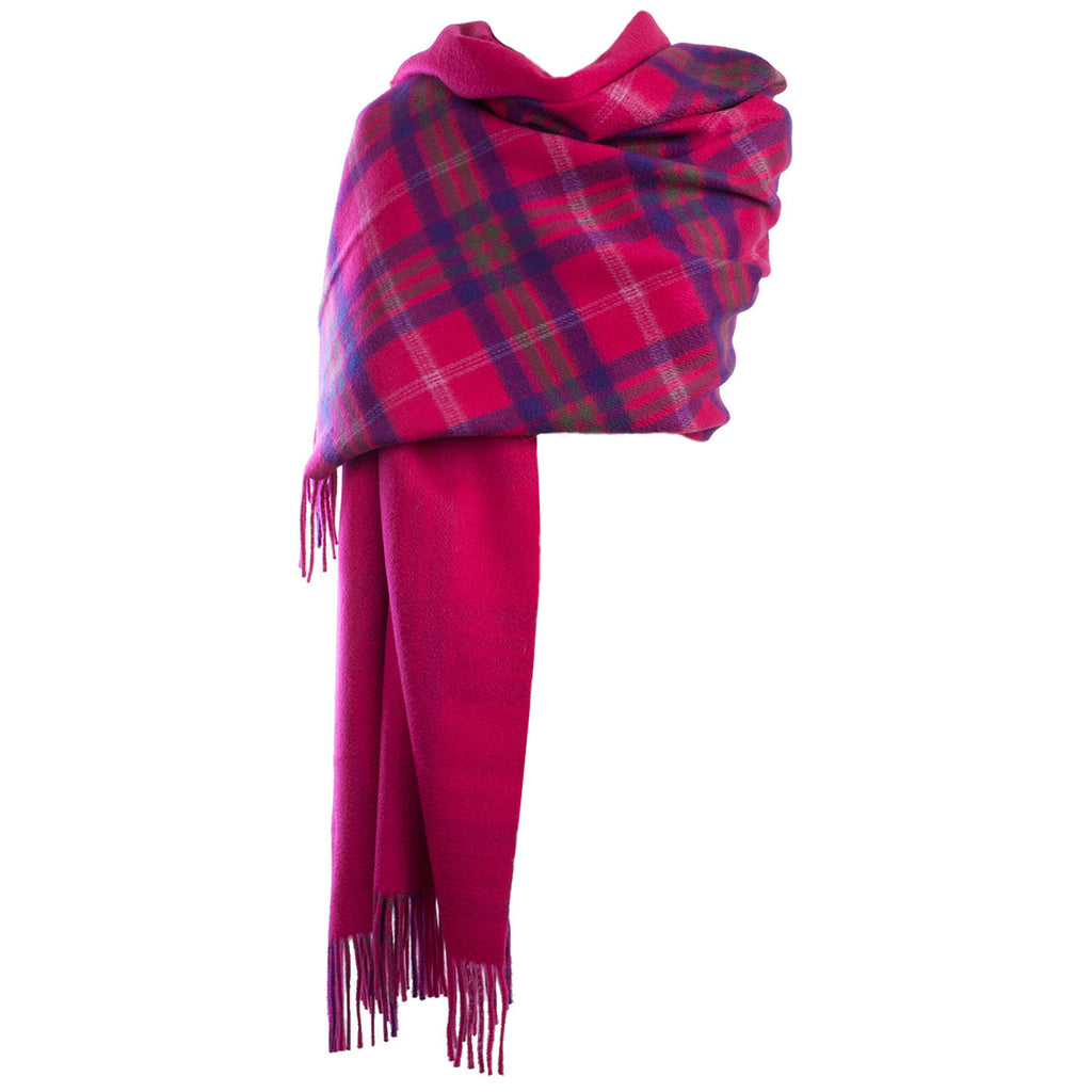 Dunedin Cashmere Double Sided Stole  Taransay Pink/Pink