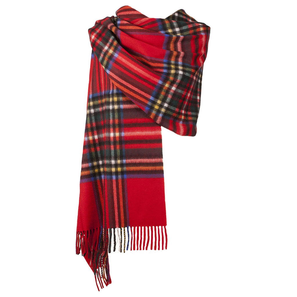 Dunedin Cashmere Big Check Stole  Stewart Royal