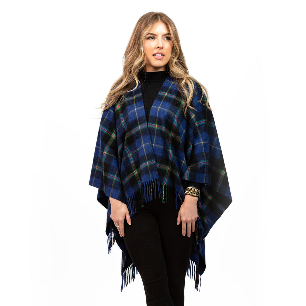 Dunedin Cashmere Big Check Mini Cape  Italian National