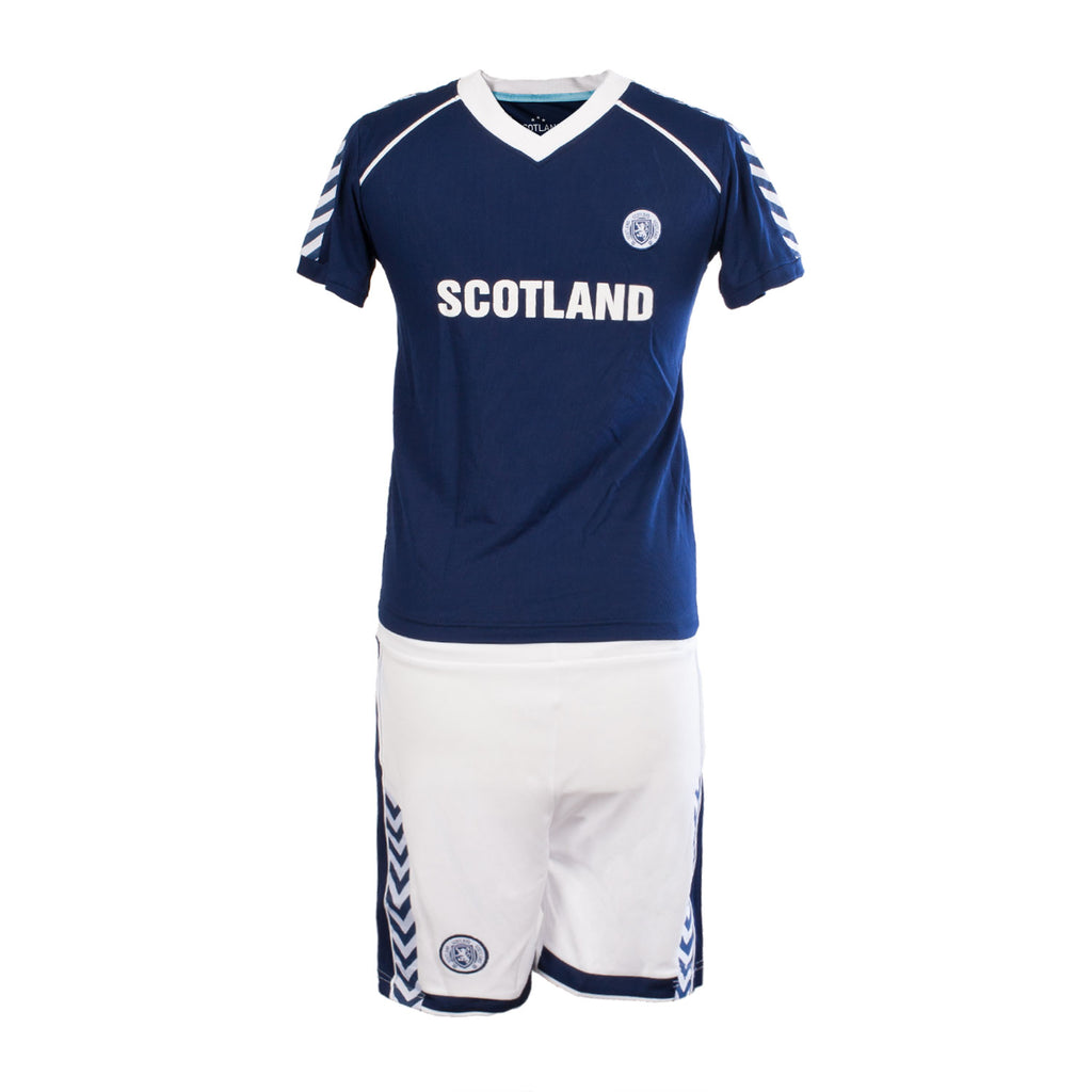 Kids Plain Scotland Football Top Navy