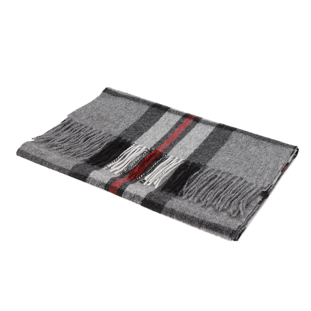 Hos 100% Lambswool Wide Scarf Thomson Grey