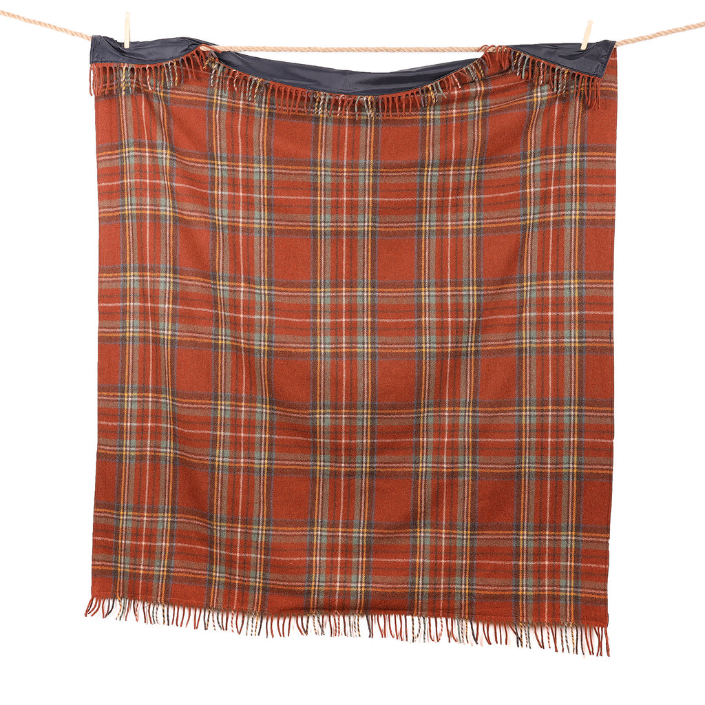 Tartan??Picnic Blanket Stewart Royal Antique