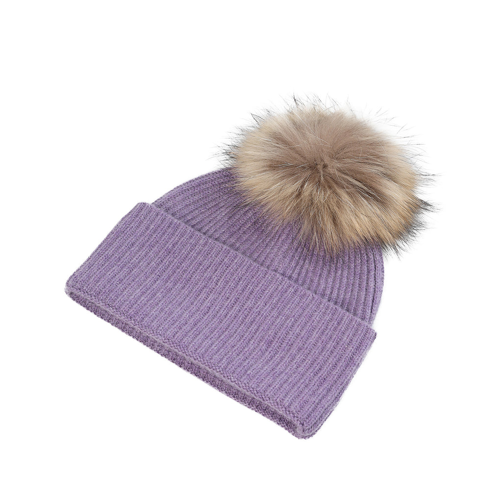 Luxury Rib Deep Turn Up Ladies Beanie Heather