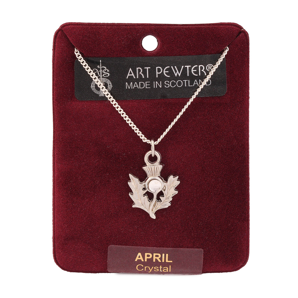 Birth Stone Thistle Pendant April