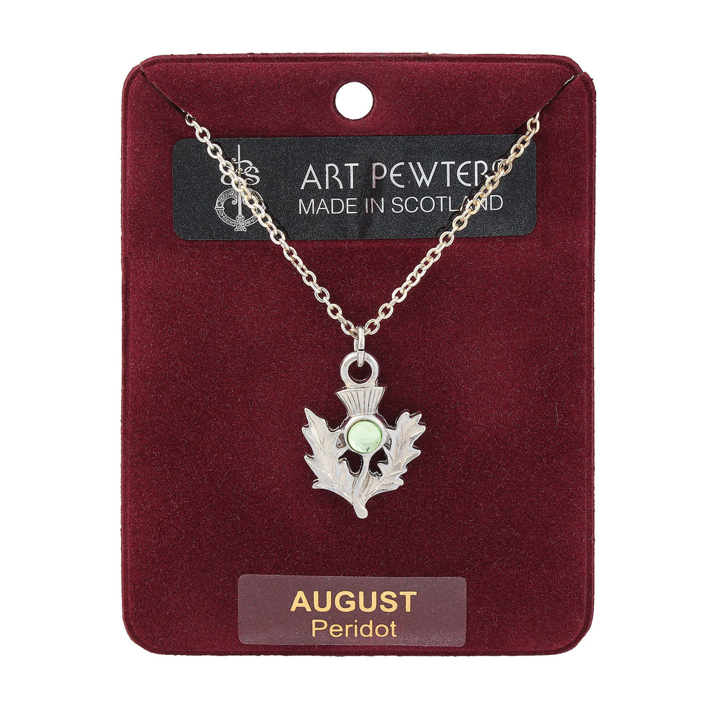 Birth Stone Thistle Pendant August