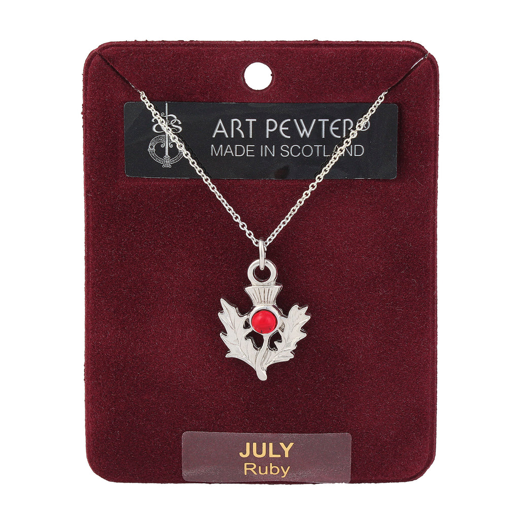 Birth Stone Thistle Pendant July