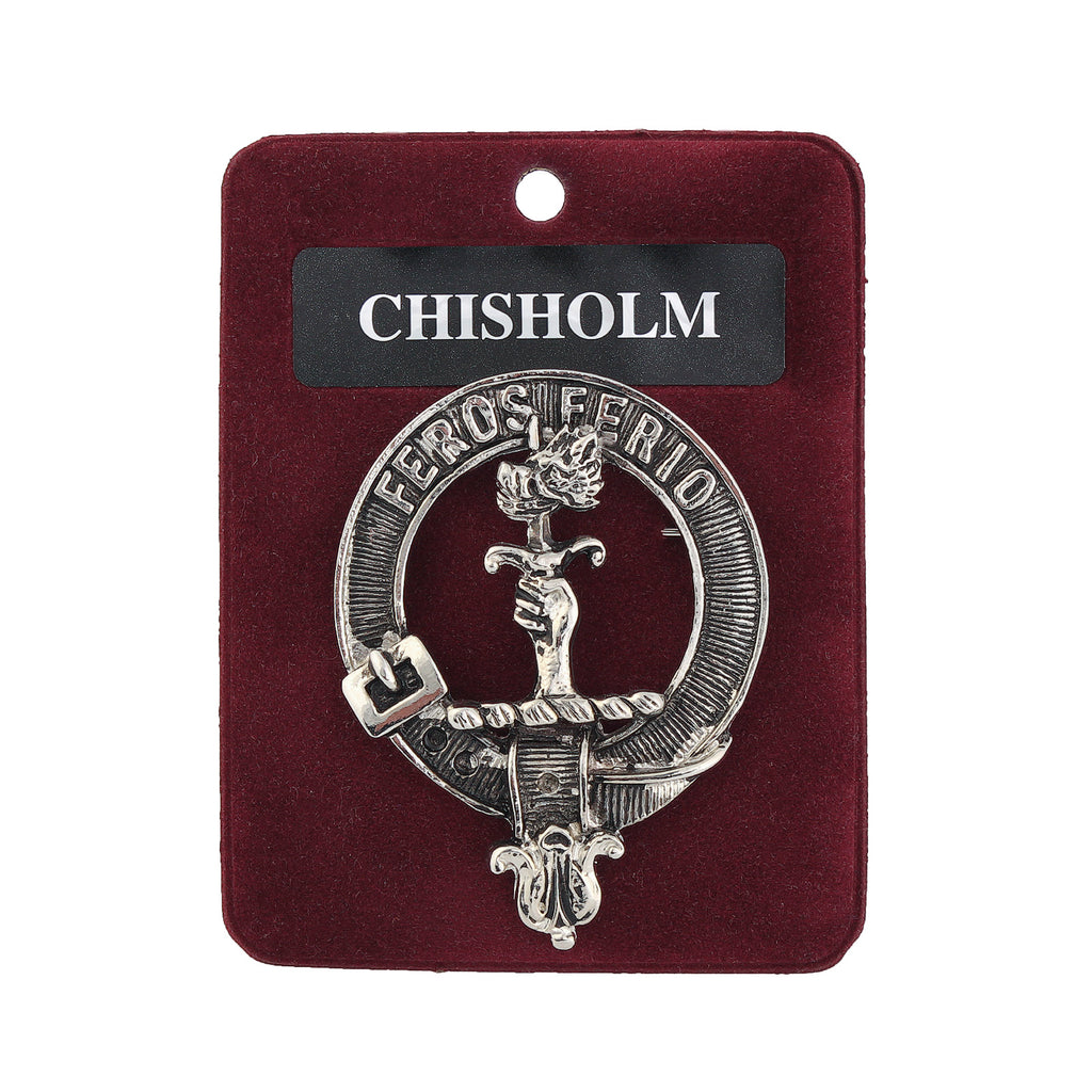 Art Pewter Clan Badge 1.75" Chisholm