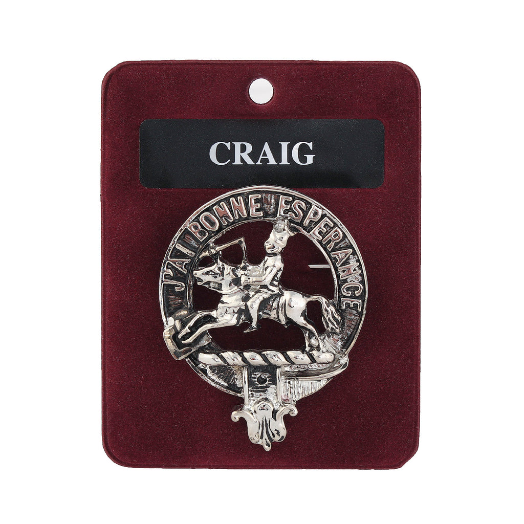 Art Pewter Clan Badge 1.75" Craig