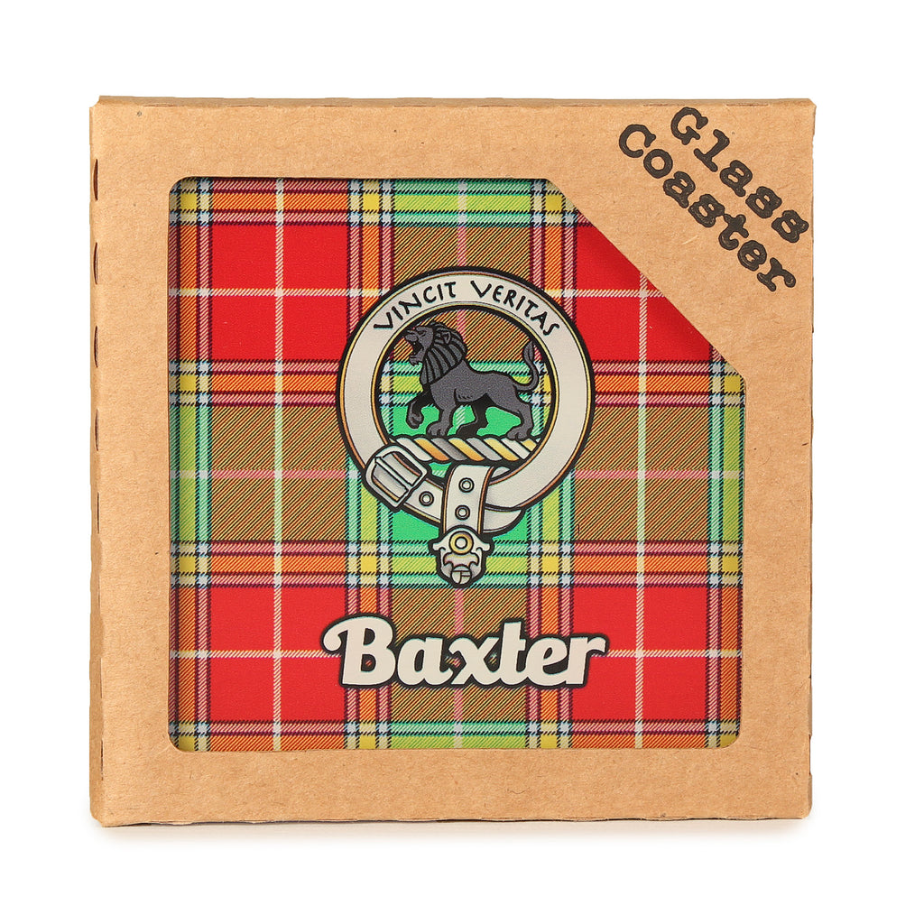 Clan Glass Coaster Baxter