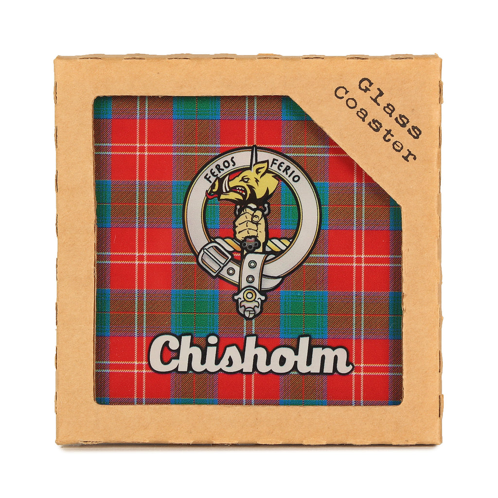 Clan Glass Coaster Chisholm