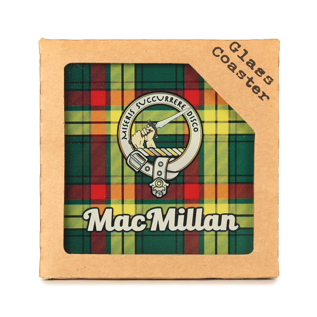 Clan Glass Coaster Macmillan